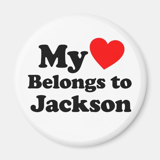 My Heart Belongs to Jackson Magneet (Voorkant)