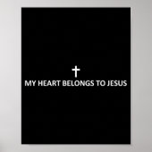 My Heart Belongs To Jesus Subtle Minimal Christian Poster (Voorkant)