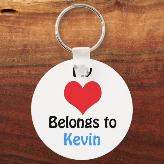 My heart Belongs to Kevin Sleutelhanger (Voorkant)