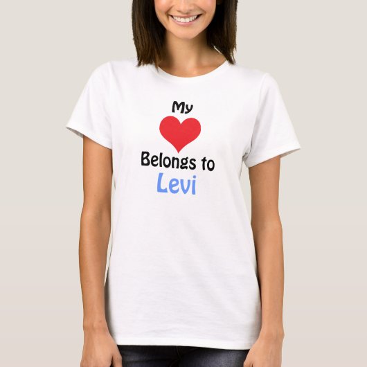 My Heart Belongs to Levi T-shirt (Voorkant)
