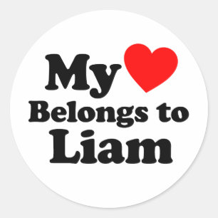 My Heart Belongs to Liam Ronde Sticker