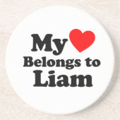 My Heart Belongs to Liam Zandsteen Onderzetter (Voorkant)
