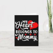 My Heart Belongs To Mommy Valentines Day _1  Kaart (Voorkant)