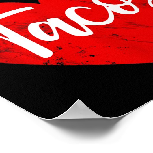 My Heart Belongs To Tacos - Funny Valentines Day Poster (Hoek)