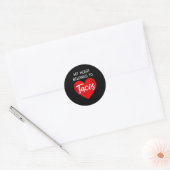 My Heart Belongs To Tacos - Funny Valentines Day  Ronde Sticker (Envelop)