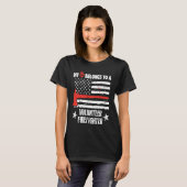 My Heart Belongs To Volunteer Firefighter Fireman T-shirt (Voorkant volledig)