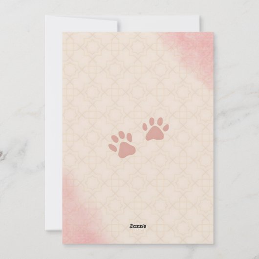 My Heart Belongs to You And the Cat Valentine Card Feestdagenkaart (Achterkant)