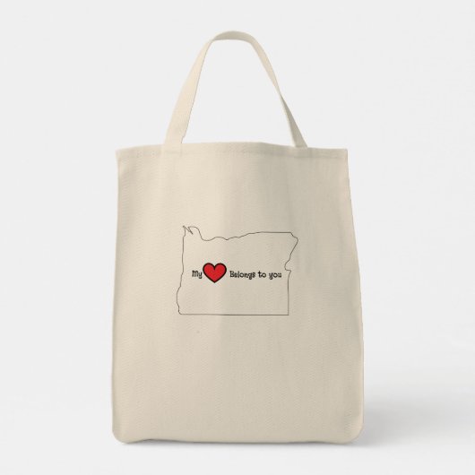 My Heart belongs to you Oregon canvas bag Tote Bag (Achterkant)