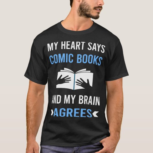 My Heart Comic Books Comics T-shirt (Voorkant)