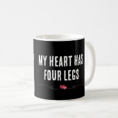 My Heart Has Four Legs Dog Love Design Koffiemok (Voorkant rechts)