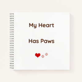 My Heart Has Paws Liefhebber van Huisdieren Notiti Notitieboek