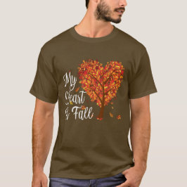 My Heart is Herfst donker t-shirt