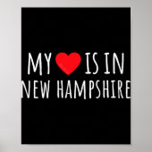 My Heart Is In New Hampshire Cute American State  Poster (Voorkant)