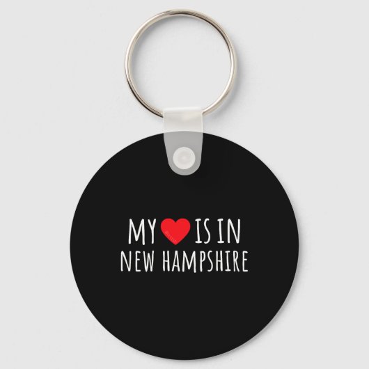 My Heart Is In New Hampshire Cute American State  Sleutelhanger (Voorkant)