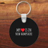 My Heart Is In New Hampshire Cute American State  Sleutelhanger (Voorkant)