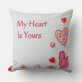My Heart Is Yours  cute Valentine design Kussen