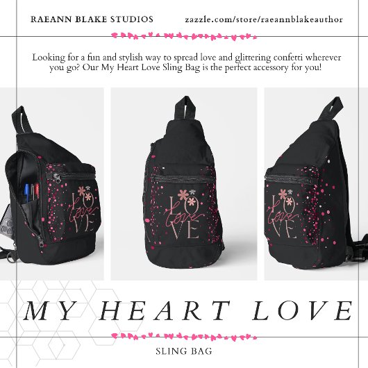 My Heart Love Schoudertas Sling Bag
