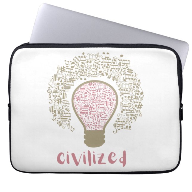 My Heart Lumi Classic Civilized Art Design for Mus Laptop Sleeve (Voorkant)