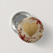 My Heart  Ronde Button 3,2 Cm (Voorkant /achterkant)