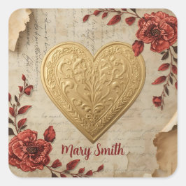 My Heart Vierkante Sticker