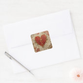 My Heart  Vierkante Sticker (Envelop)