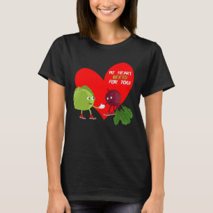 My Heart's Beets voor u Schattigee plantaardige wo T-shirt