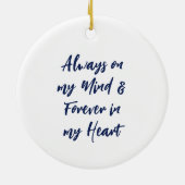 My Heavenly Hero White Memorial Ornament w / blauw (Achterkant)