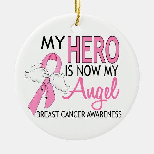 My Here Is Now My Angel Breast Cancer Ornament (Voorkant)
