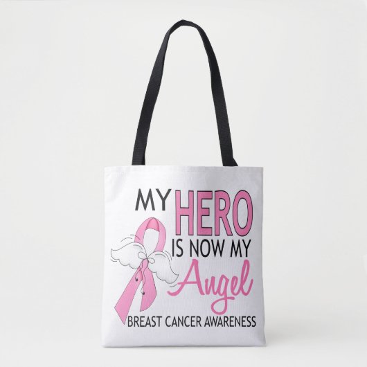 My Here Is Now My Angel Breast Cancer Tote Bag (Voorkant)