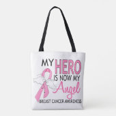 My Here Is Now My Angel Breast Cancer Tote Bag (Achterkant)