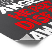 My Hero Is Now My Angel Heart Disease Awareness  Poster (Hoek)