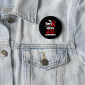 My Hero Is Now My Angel Heart Disease Awareness  Ronde Button 5,7 Cm (In situ)