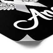 My Hero is Now My Angel Lung Cancer Awareness Poster (Hoek)