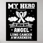My Hero is Now My Angel Lung Cancer Awareness Poster (Voorkant)