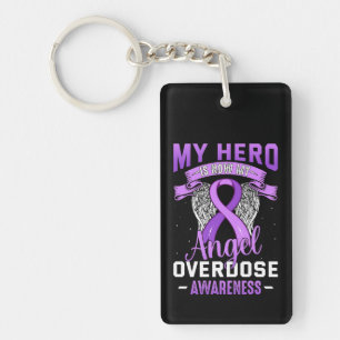 My Hero is Now My Angel Overdose Awareness Support Sleutelhanger