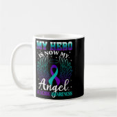 My Hero Is Now My Angel Suicide Purple Turquoise S Koffiemok (Links)