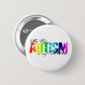 My Hero My Son - autisme Ronde Button 5,7 Cm (Voorkant /achterkant)