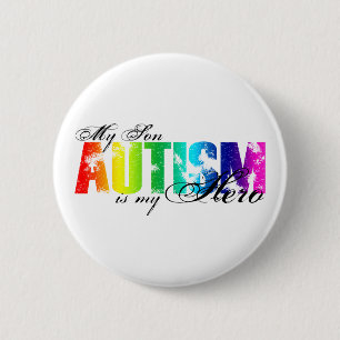 My Hero My Son - autisme Ronde Button 5,7 Cm