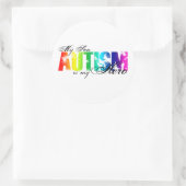 My Hero My Son - autisme Ronde Sticker (Tas)