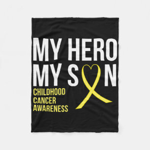 My Hero My Son T-shirt voor kankerbestrijding op k Fleece Deken