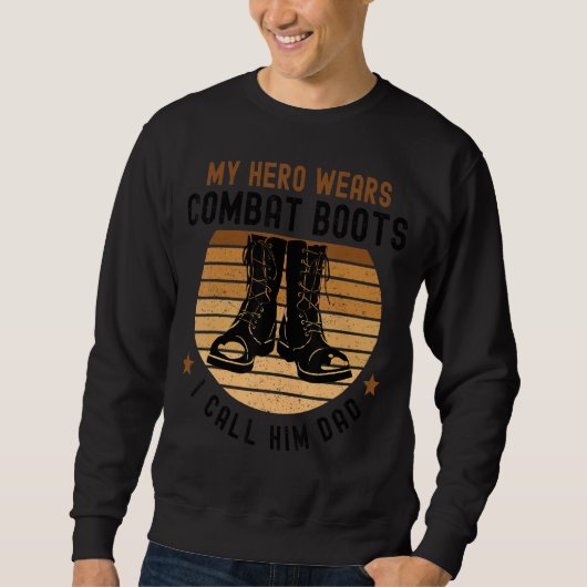 My Hero Wears Combat Boots Vaderdag 2022 Trui (Voorkant)