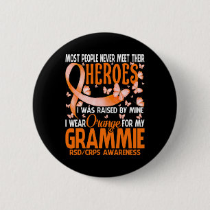 My Heroes I Draag Sinaasappel voor mijn Grammie RS Ronde Button 5,7 Cm