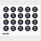 My Heroes I Wear Purple For My Mom Heimer Awarenes Ronde Sticker (Vel)