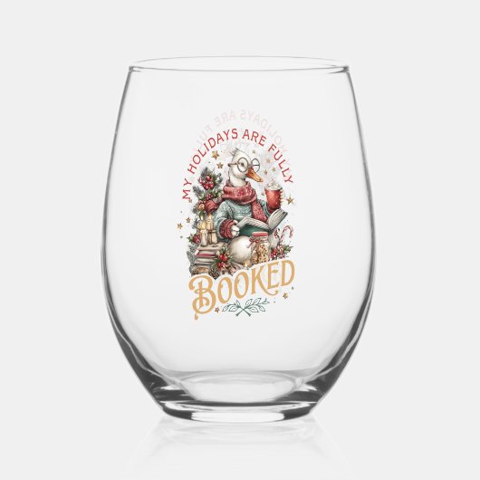 My Holidays Are Fully Booked  Wijnglas Zonder Voet (Achterkant)