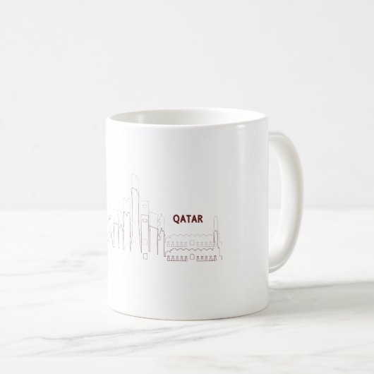 My Home Qatar – Minimalist Design Koffiemok (Voorkant rechts)