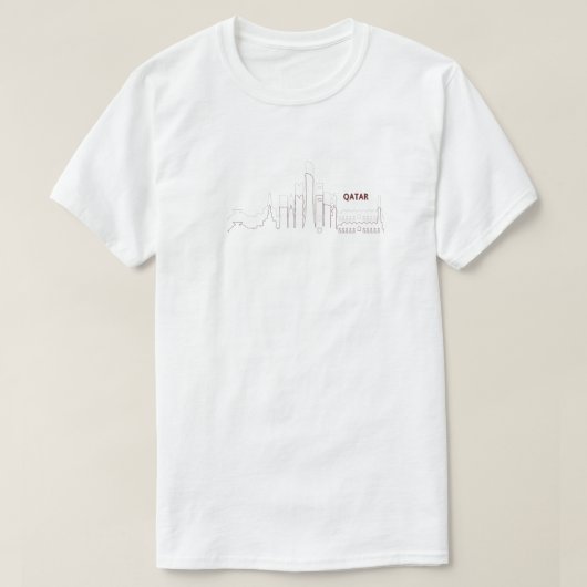 My Home Qatar – Minimalist Design T-shirt (Design voorkant)