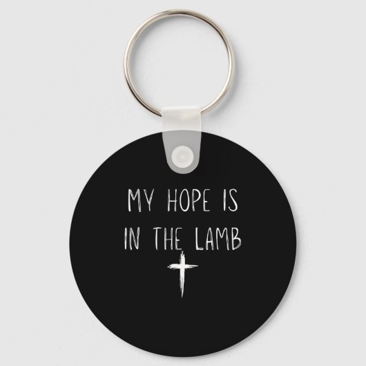 My Hope Is In The Lamb Jesus Christian Prayers Men Sleutelhanger (Voorkant)