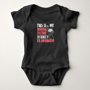My Human Costume Im Really A Flamingo Mummy Cute Romper