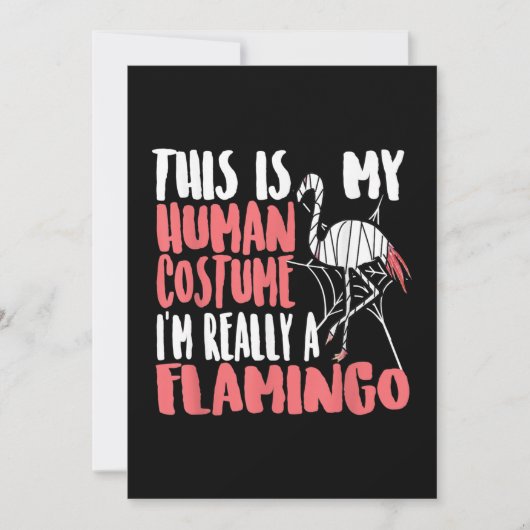 My Human Costume Im Really A Flamingo Mummy Cute Save The Date (Voorkant)
