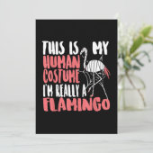 My Human Costume Im Really A Flamingo Mummy Cute Save The Date (Staand voorkant)